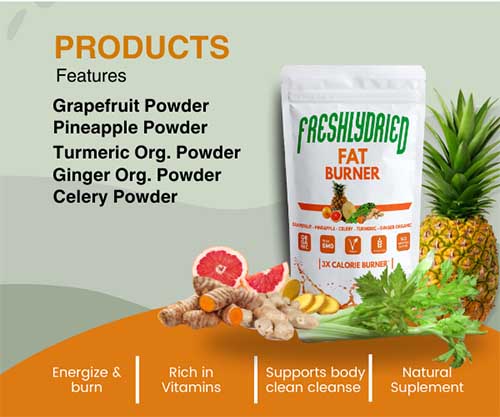 Freshlydried - Fat Burner Plus on powder form no preservatives no sugar ...